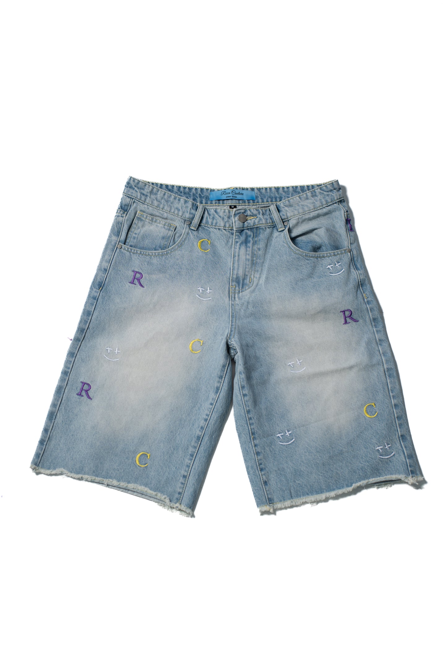 RC embroidered Denim shorts